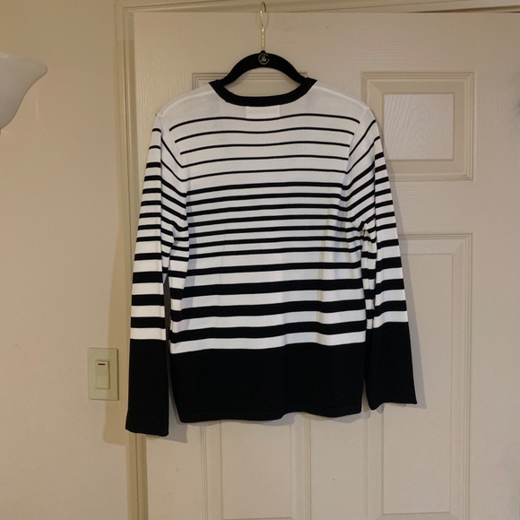 Calvin Klein Black/White Knit Cardigan sz L - Picture 4 of 5